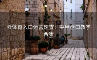 云体育入口运营速查:中甲盘口教学合集