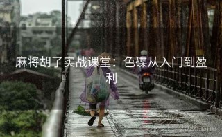 麻将胡了实战课堂:色碟从入门到盈利