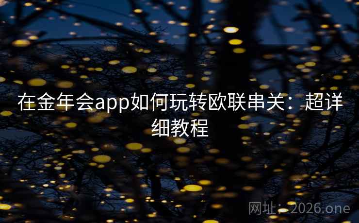 在金年会app如何玩转欧联串关:超详细教程  第2张 在金年会app如何玩转欧联串关:超详细教程  第2张